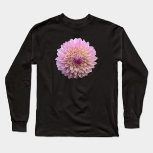 Coralie Dahlia, Peach and Pink Flower Long Sleeve T-Shirt